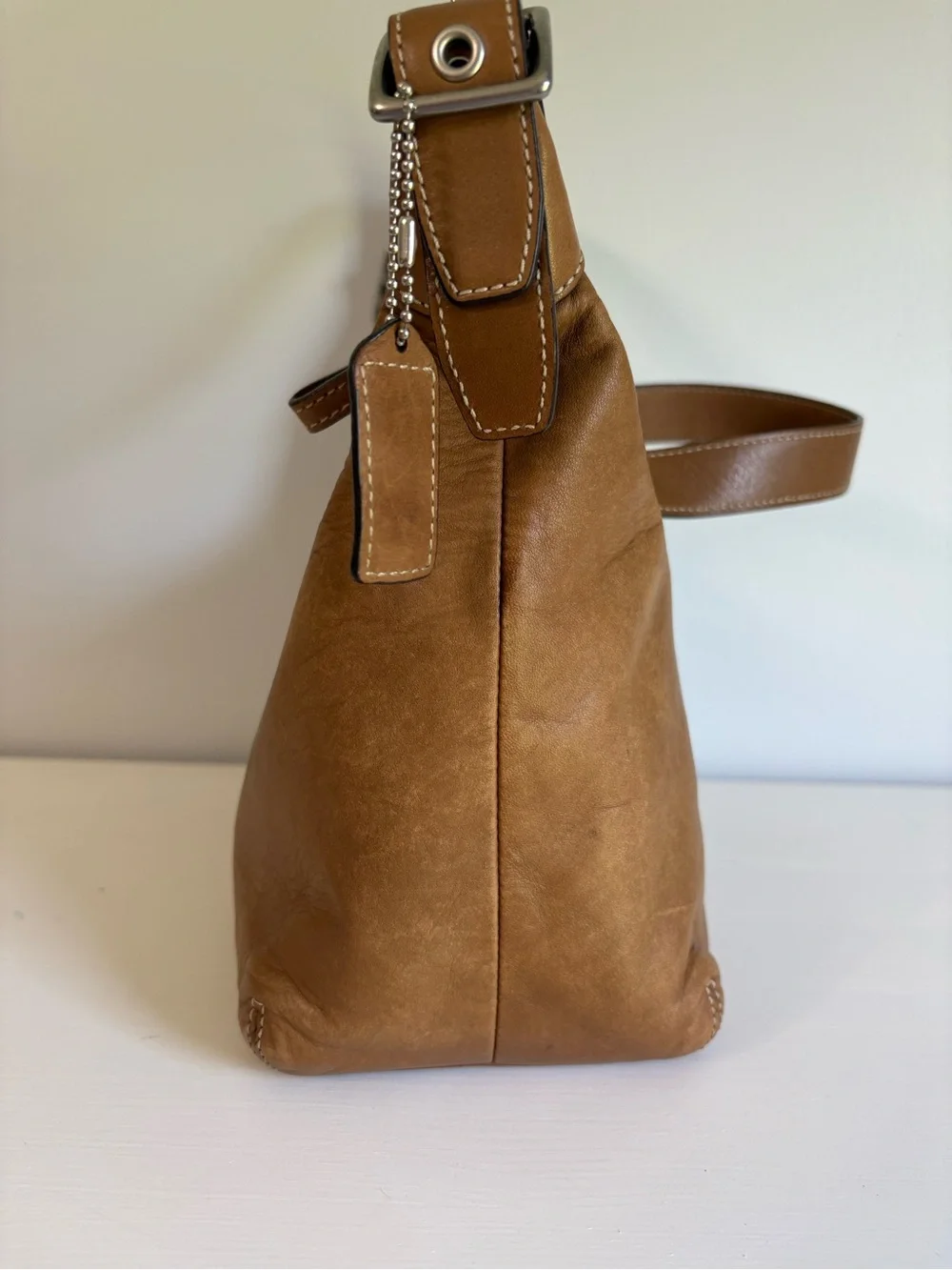 Vintage Coach Legacy 9566 Leather Hobo Bag Tan